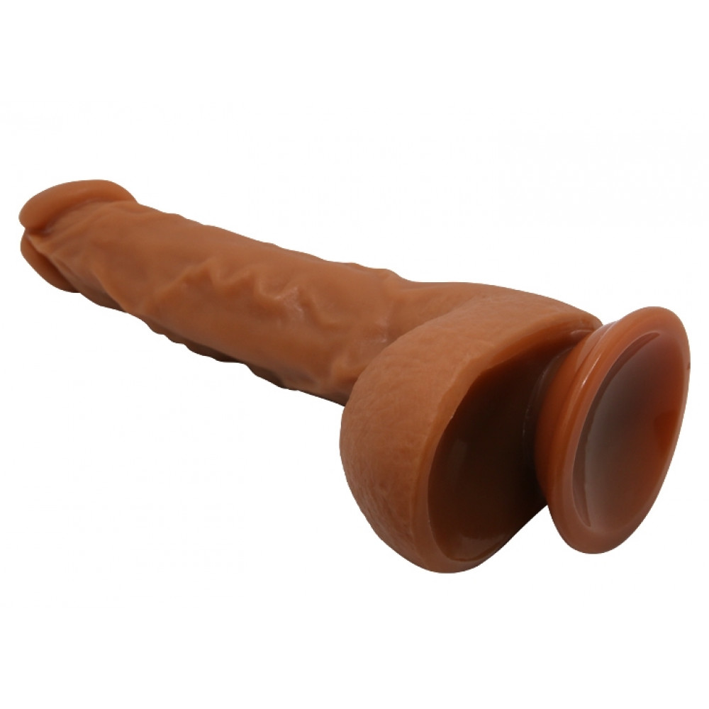  - Фаллоимитатор на присоске Baile Beautiful JASON 9,4'' Brown, BW-008041NR-1 7