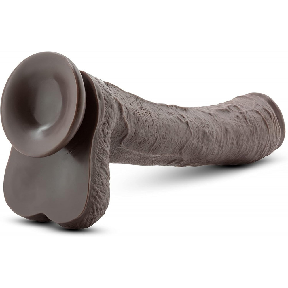 Фаллоимитаторы - Фаллоимитатор гигант Blush Dr. Skin Mr. Ed реалистичный на присоске, коричневый, 33 см х 5.3 см 4