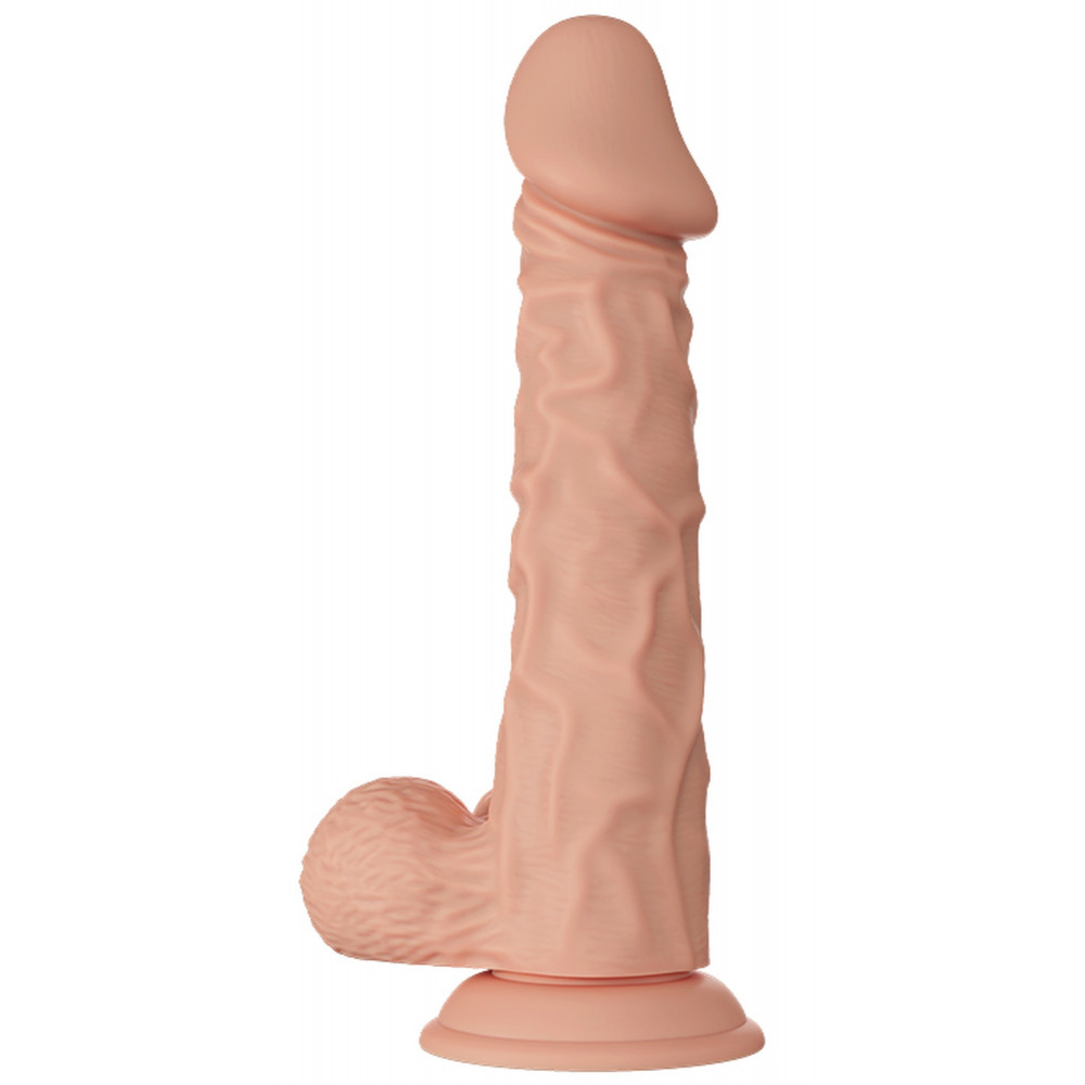  - Фалоімітатор з мошонкою на присосці BAILE - Beautiful Burag 9.4