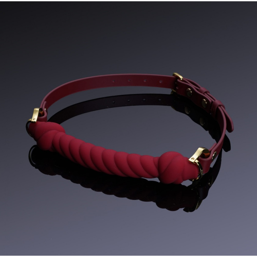 Разное - Кляп в форме жгута с узлами UPKO Desire for Mouth Bondage Collection, красный