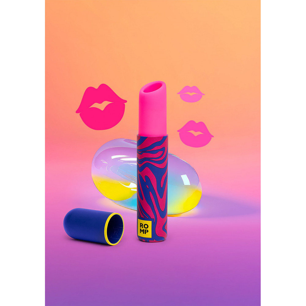 Різне - Кліторальний вібратор Romp Lipstick у вигляді губної памади, рожевий 5