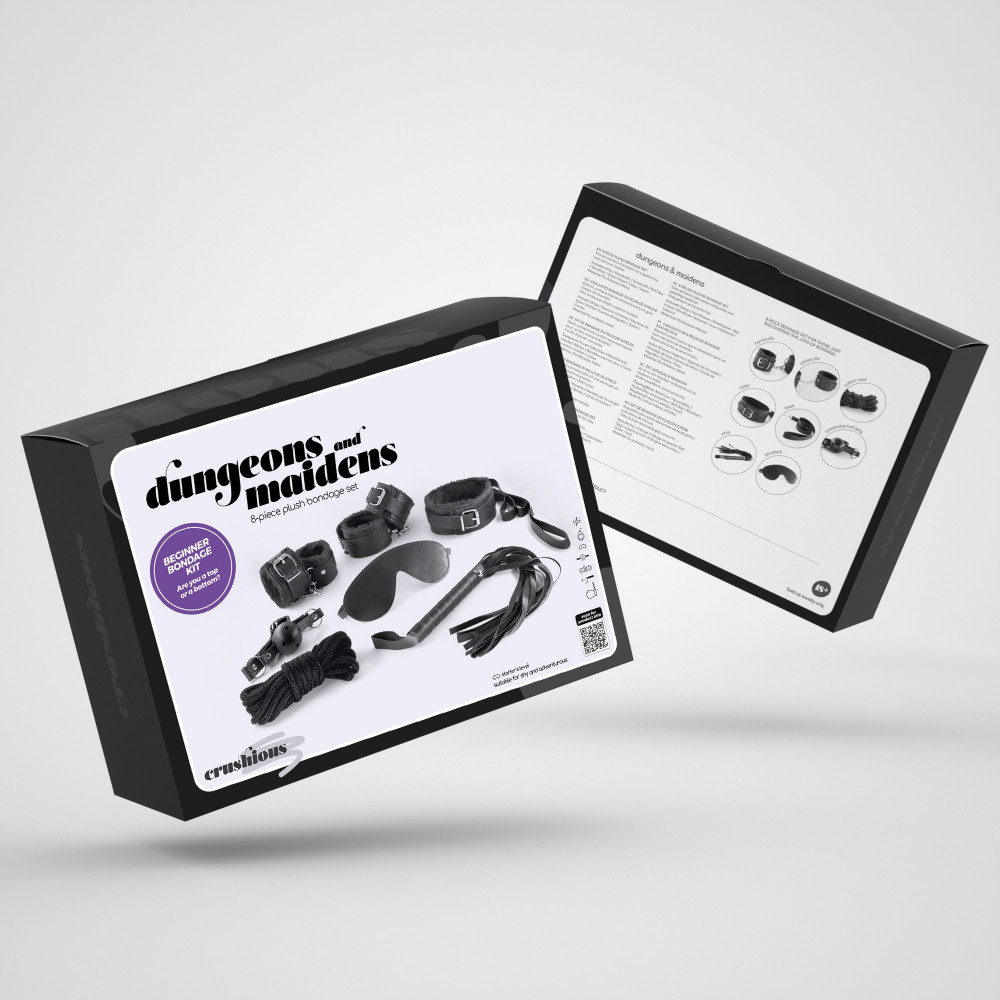 БДСМ игрушки - Комплект для БДСМ CRUSHIOUS Dungeons & Maidens чёрный, 8 предметов 11