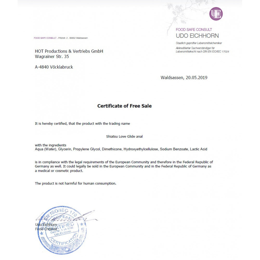  - Лубрикант анальный на водной основе Shiatsu Love Glide, 100 мл 5