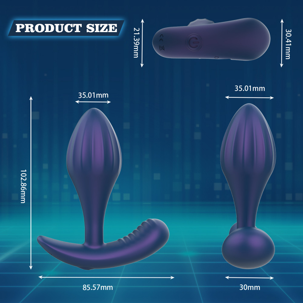 Массажеры простаты - Массажёр простаты Every Night Toys Miah с дистанционным управлением, синий, 10 режимов вибрации 4