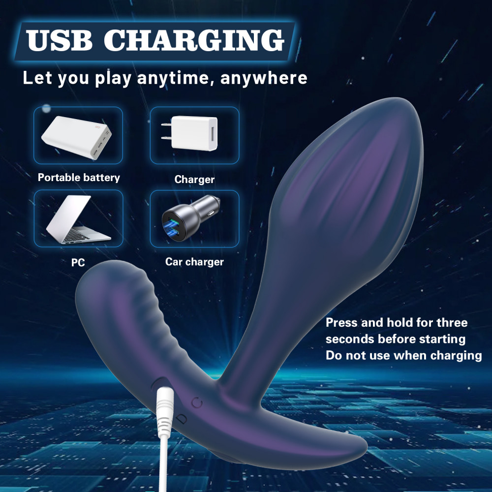 Массажеры простаты - Массажёр простаты Every Night Toys Miah с дистанционным управлением, синий, 10 режимов вибрации 2