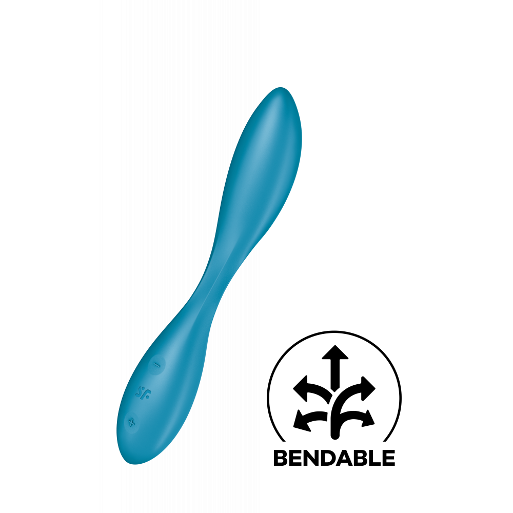 Разное - Мульти вибратор универсальный SATISFYER G-SPOT FLEX 1 голубой 1