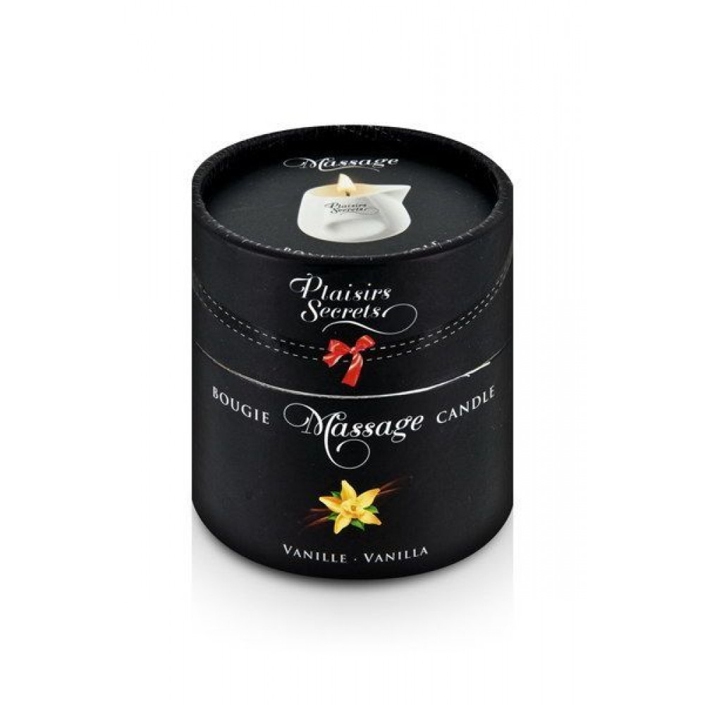 Массажные свечи - Массажная свеча Plaisirs Secrets Vanilla (80 мл) подарочная упаковка, керамический сосуд 1