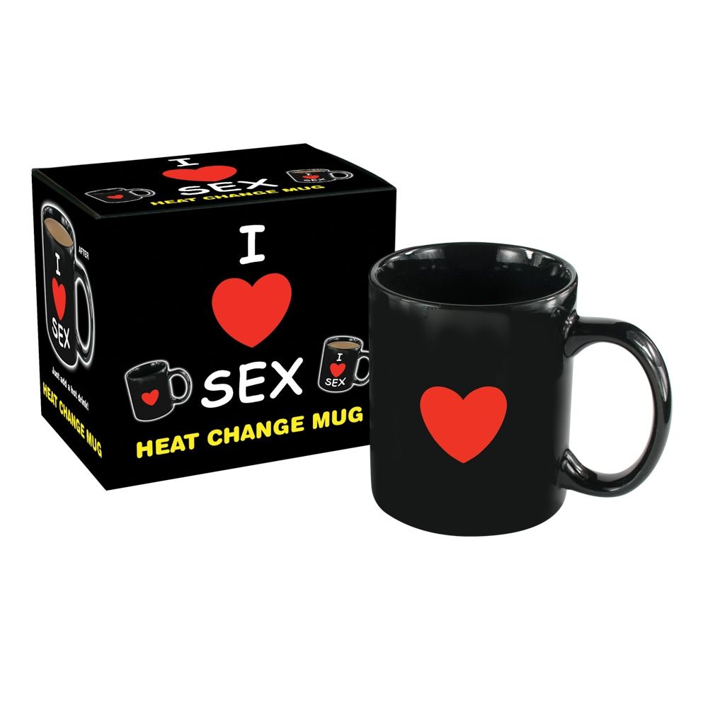 Секс приколы - Кружка с приколом Mug (Heat Change) - I Love Sex