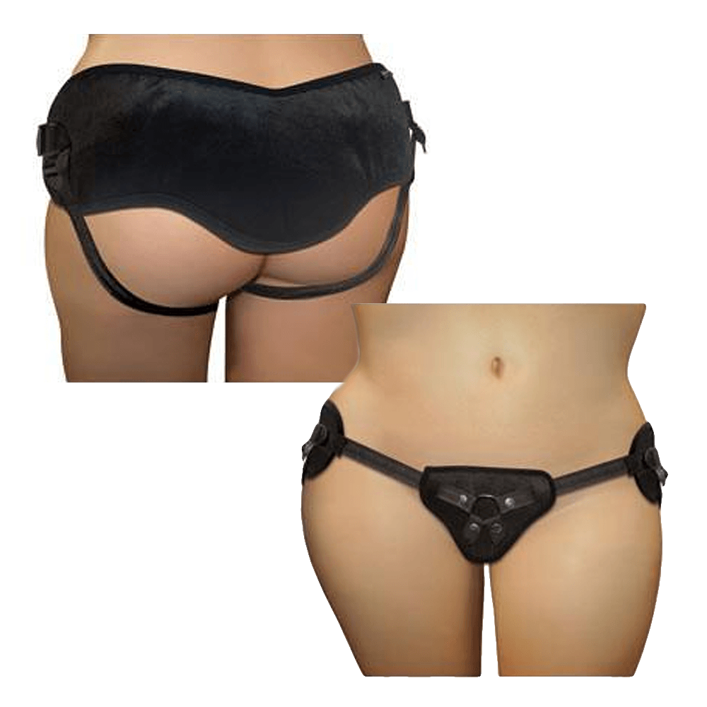 Женское эротическое белье - Трусы для страпона Sportsheets - Plus Size Beginners Black 1