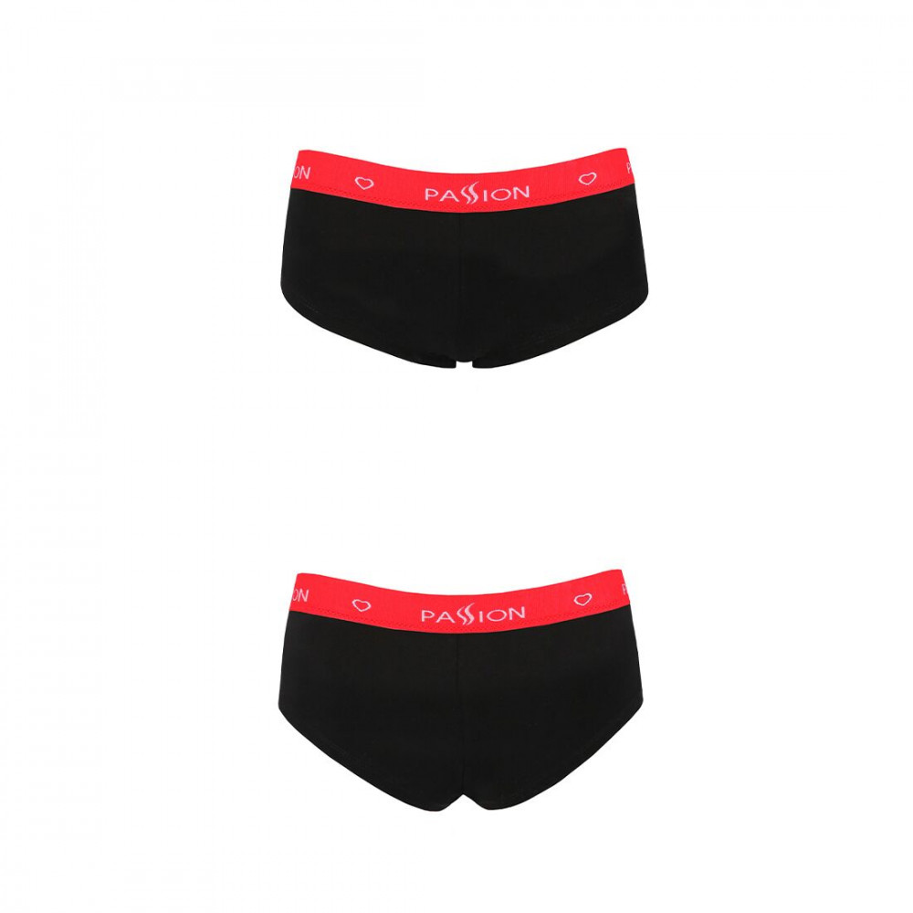 Эротические комплекты - Трусики-шортики Passion PS003 PANTIES black, size S 3