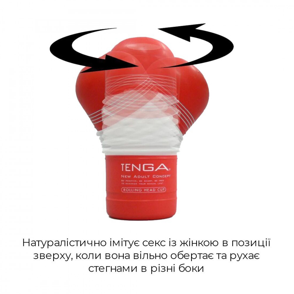 Другие мастурбаторы - Мастурбатор Tenga Rolling Head Cup с интенсивной стимуляцией головки 5