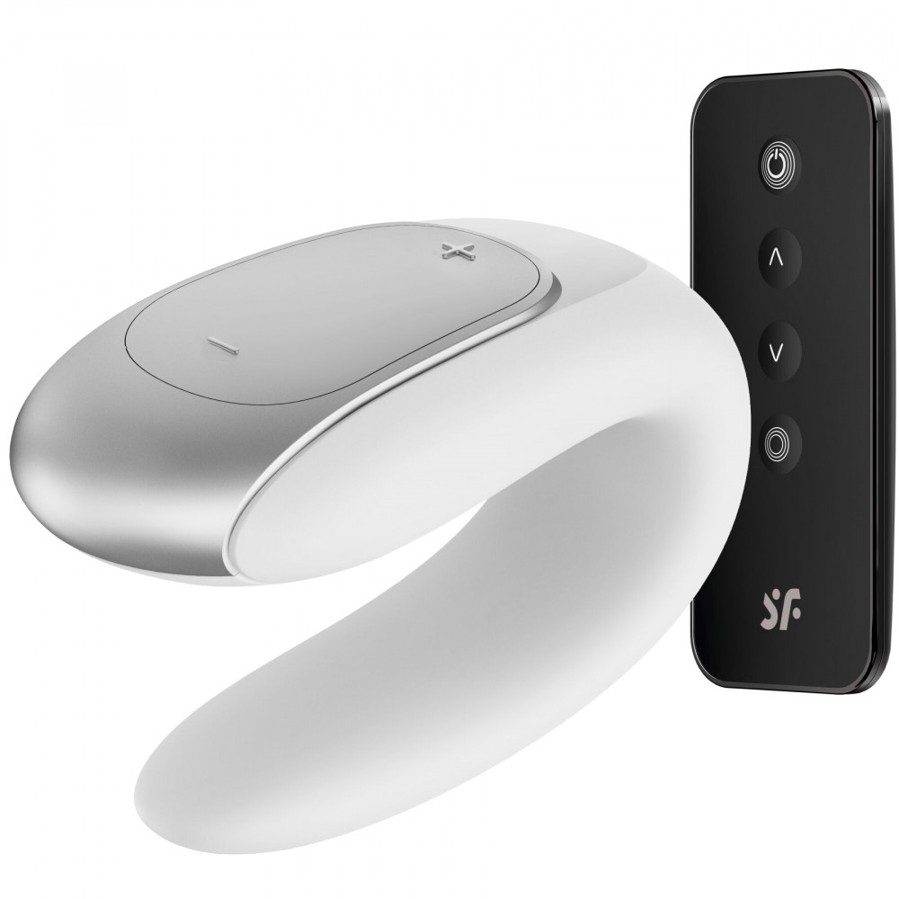 Игрушки для пар - Смарт-вибратор для пар Satisfyer Double Fun (White) с пультом ДУ