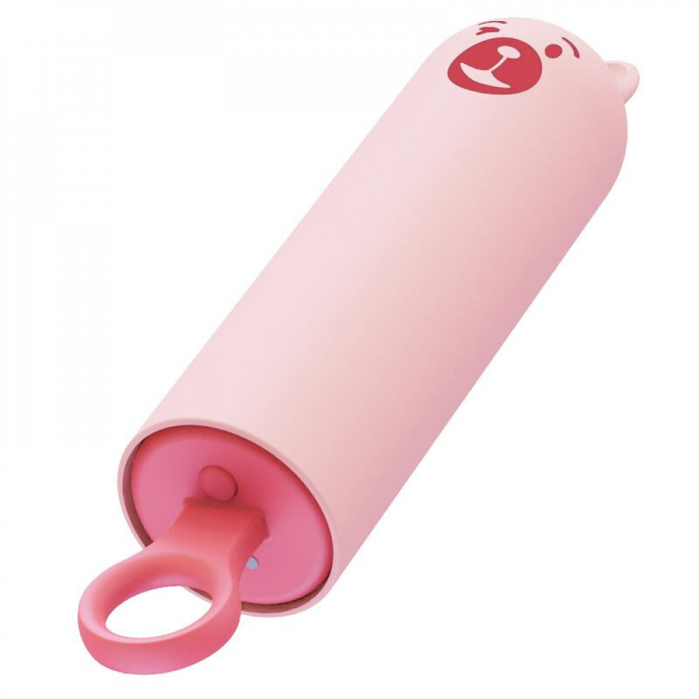 Вибратор - Вибратор CuteVibe Teddy Pink (Black Dildo), реалистичный вибратор под видом мороженого 3