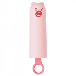 Вибратор CuteVibe Teddy Pink (Black Dildo), реалистичный вибратор под видом мороженого