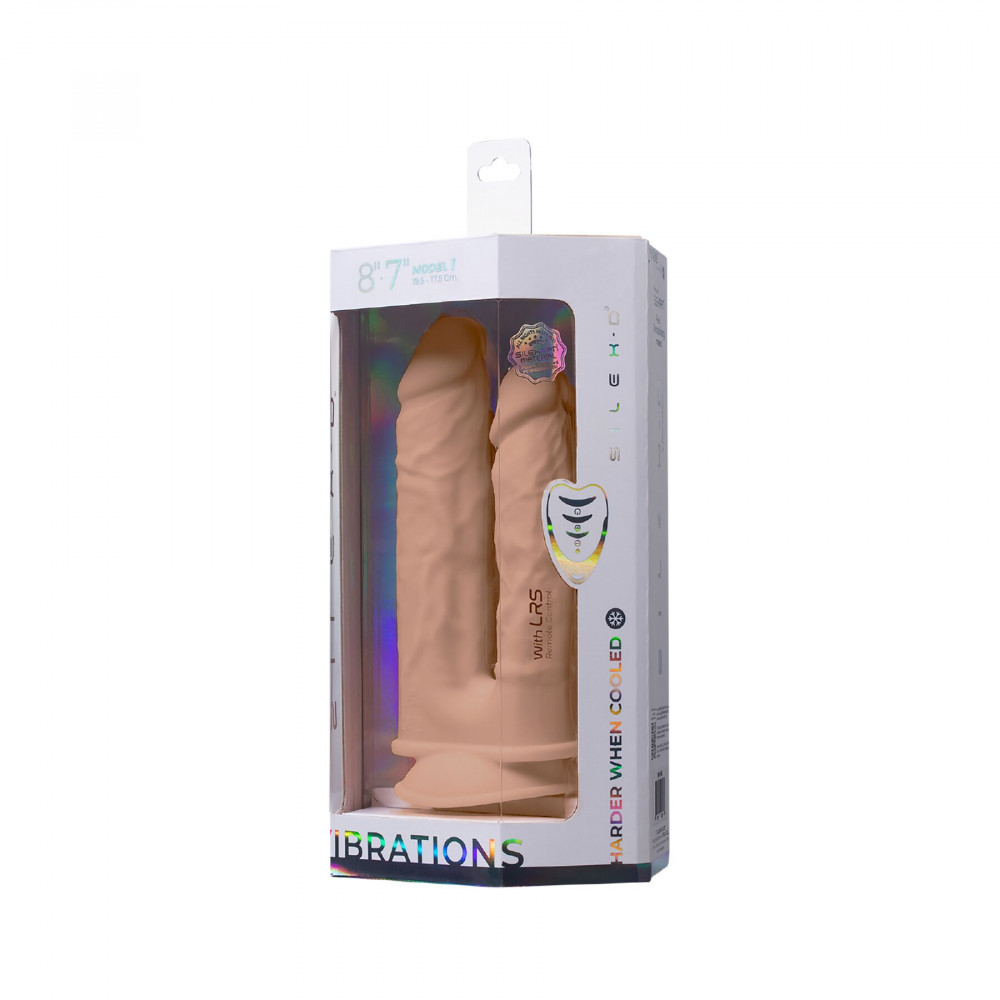 Фалоімітатор - Подвійний фалоімітатор з вібрацією SilexD Double Gusto Vibro Flesh (Model 1 size 8