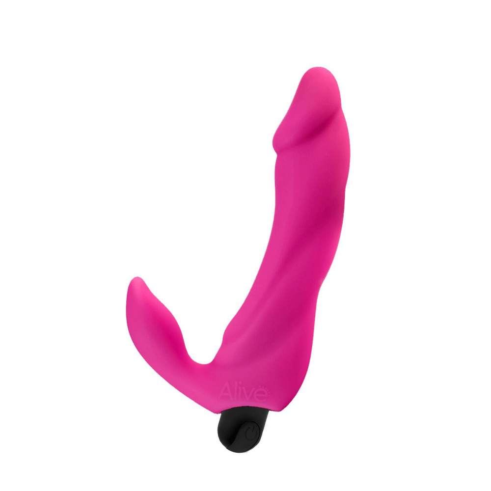 Вибратор-кролик - Вибратор вагинально-клиторальный Alive Bifun Pro, Pink, перезаряжаемый
