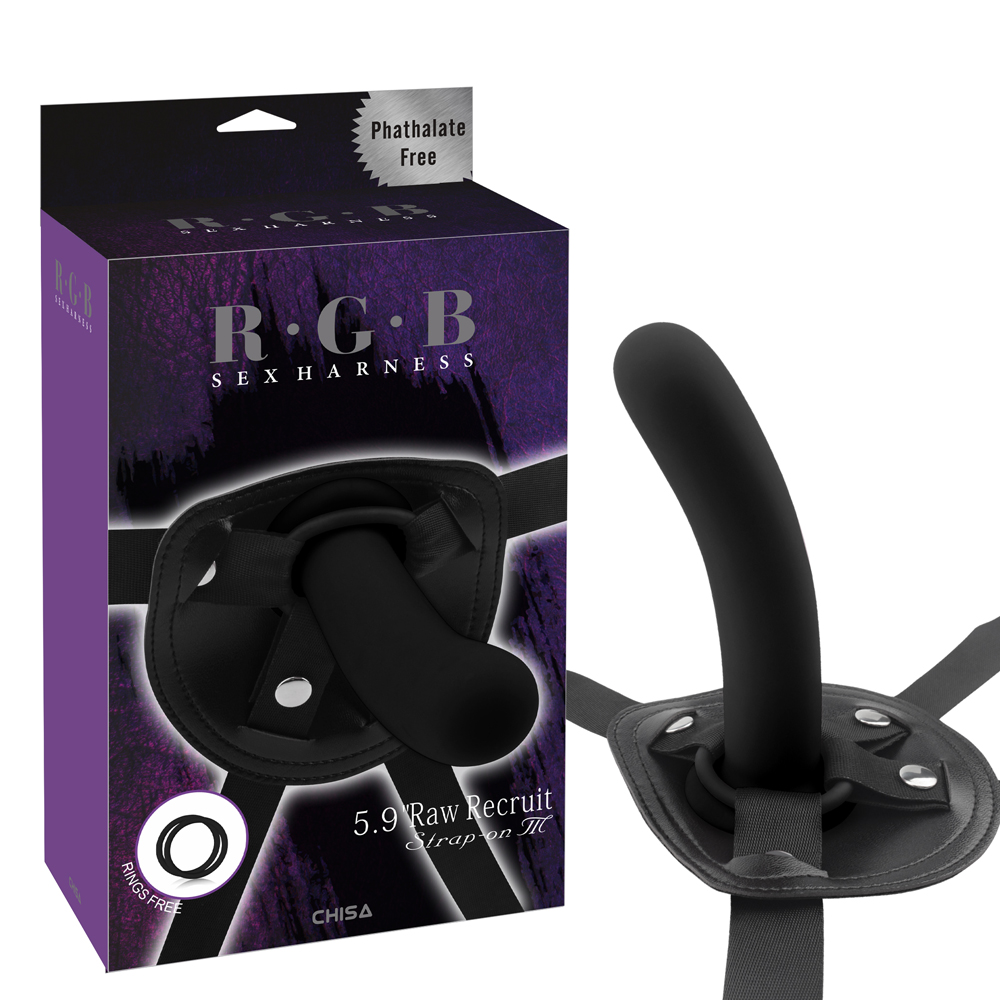 Женские страпоны - Страпон фаллоим. насадка RGB Sex Harntss 5.9'' Raw Recruit Strap-On M Chisa