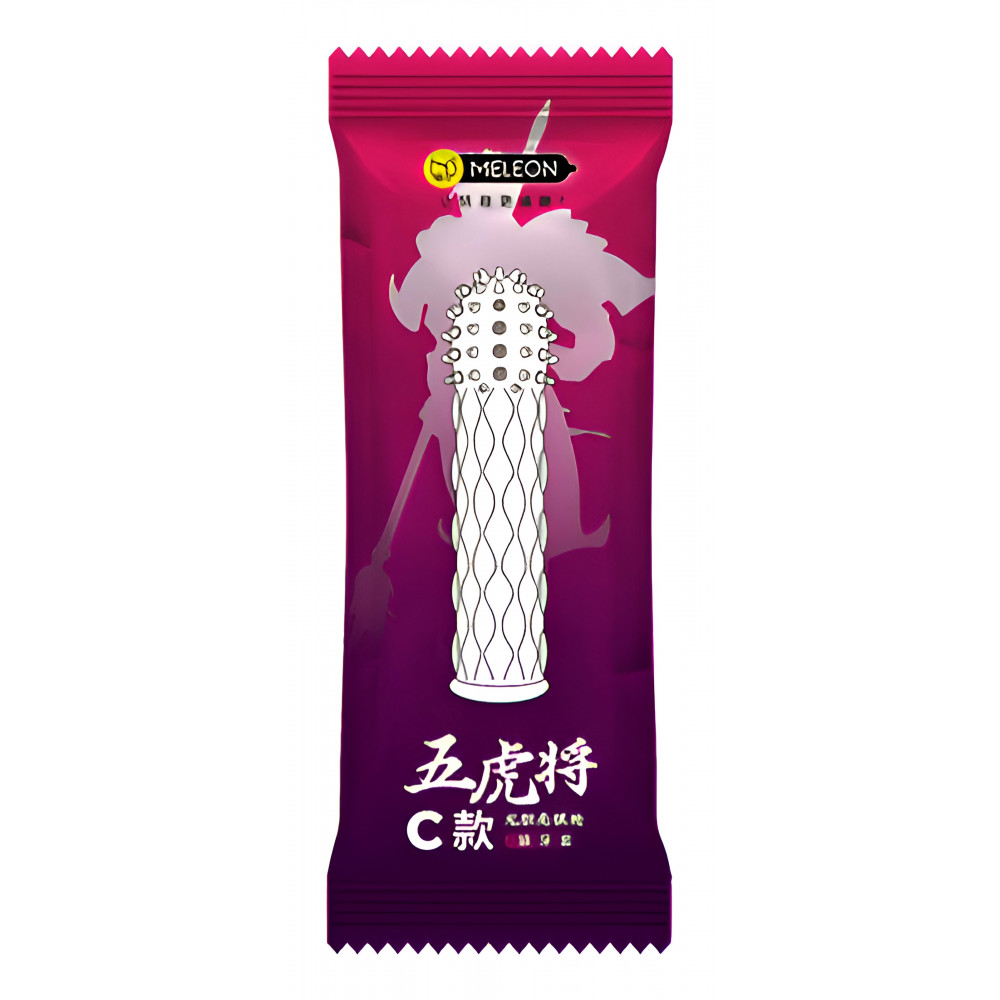 Різне - Стимулююча насадка-презерватив Meleon AR034 D 3