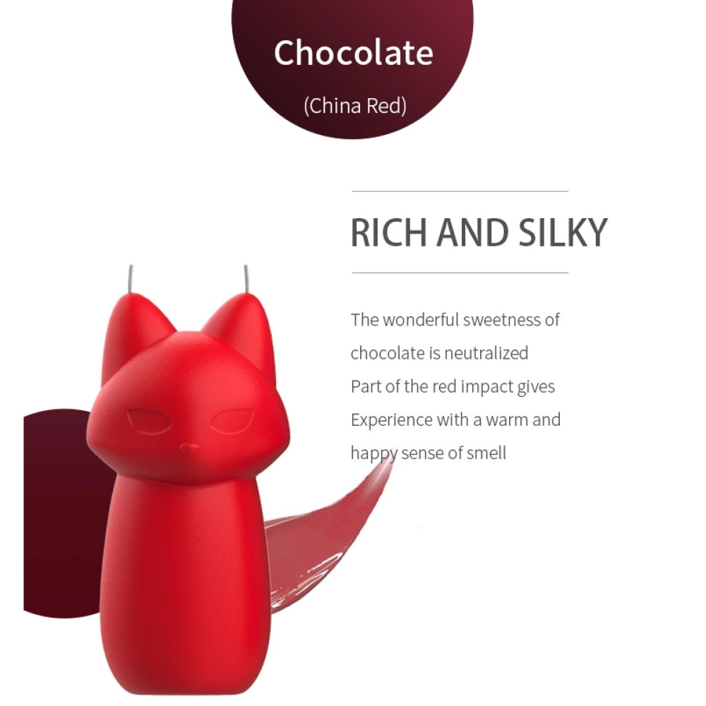Різне - Свічка лисичка низькотемпературна Roomfun Сhina Red з ароматом шоколаду, червона 1