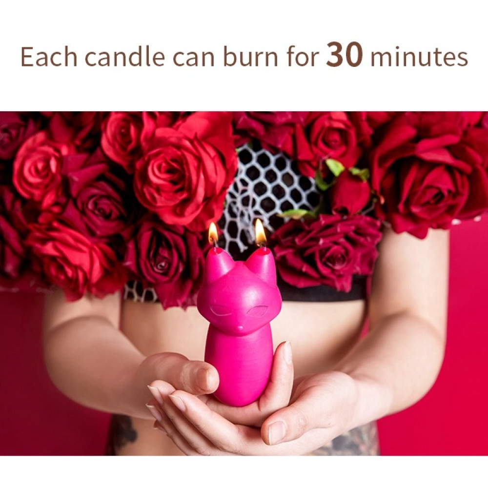 Різне - Свічка лисичка низькотемпературна Roomfun Сhina Red з ароматом шоколаду, червона 5