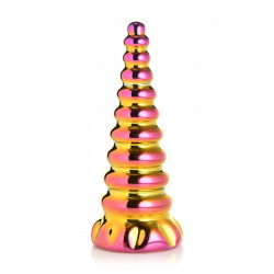 Фентезійний скляний фалоімітатор Creature Cocks Twilight Rainbow Glass Dildo, 16 см