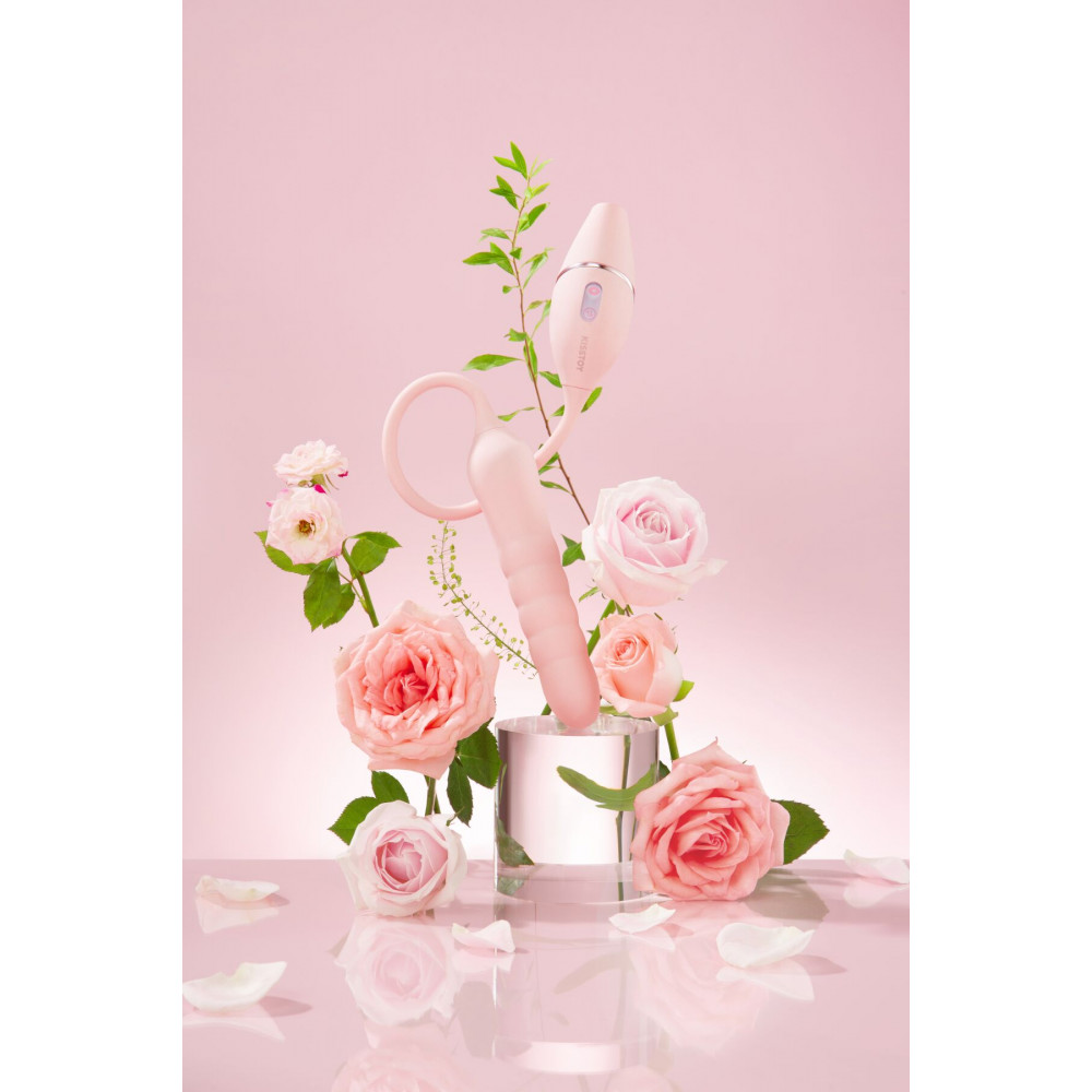 Игрушки для пар - Пульсатор с вакуумным стимулятором KISSTOY Cathy III Pink, 5 режимов вакуума, 10 режимов пульсации 7
