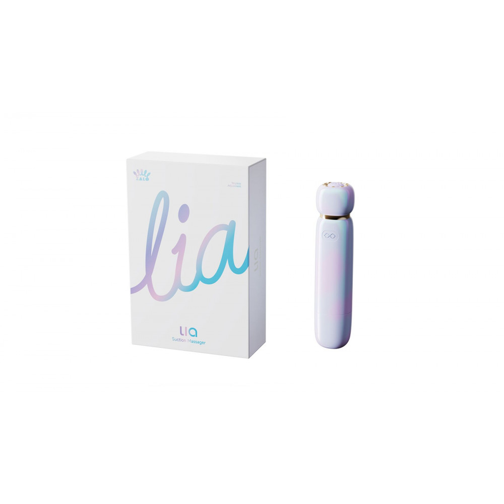 Вакуумный вибратор - Вакуумный клиторальный стимулятор Zalo Lia Floral White 10