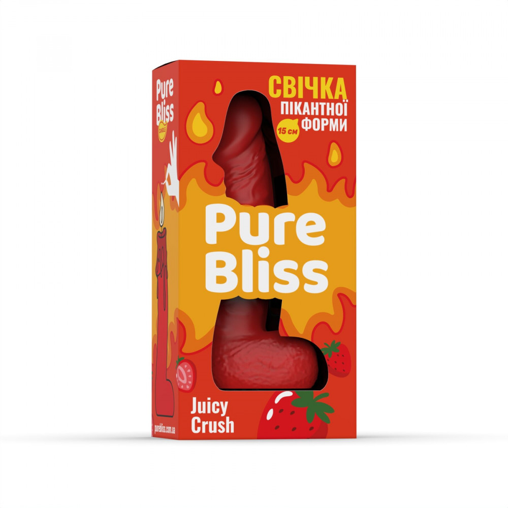 Секс приколы - Ароматное свеча пикантной формы Pure Bliss Red Juicy Crush (Ягодный взрыв) 15 см 5