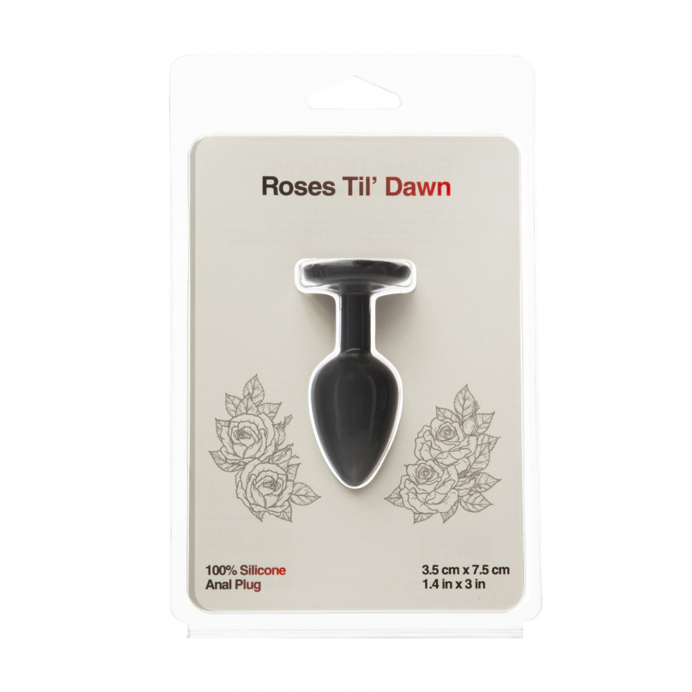 Анальные игрушки без вибрации - Анальная пробка BMS Roses Til’ Dawn Silicone Anal Plug Small 3