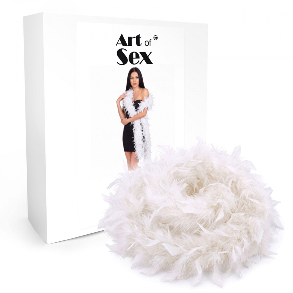 Жіноча еротична білизна - Боа з пір’я Art of Sex, довжина 2 метри, колір білий 1