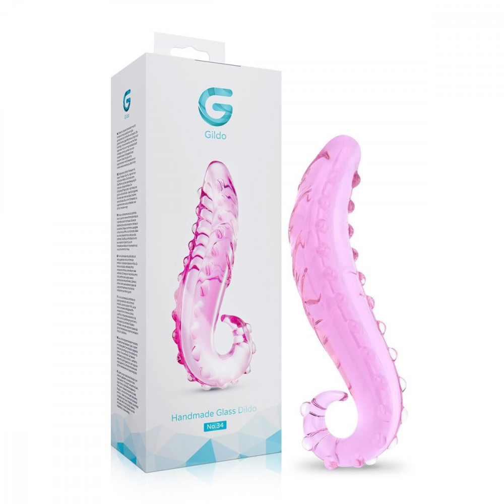 Фалоімітатор - Скляний фалоімітатор в формі щупальця Gildo No. 34 Tentacle Glass Dildo 7