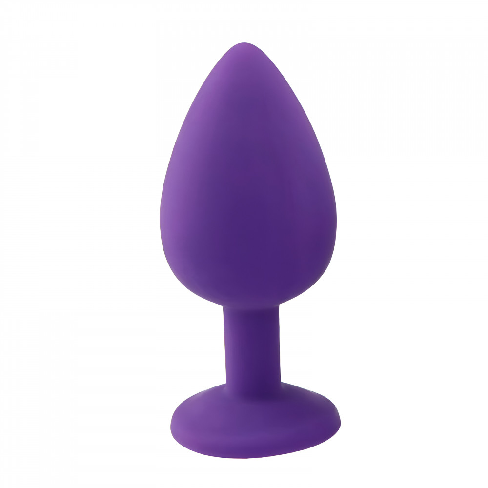 Разное - Силиконовая анальная пробка с кристаллом SKN KSIL-14S ( размер S ) 1