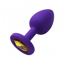 Силиконовая анальная пробка с кристаллом SKN KSIL-14S ( размер S )