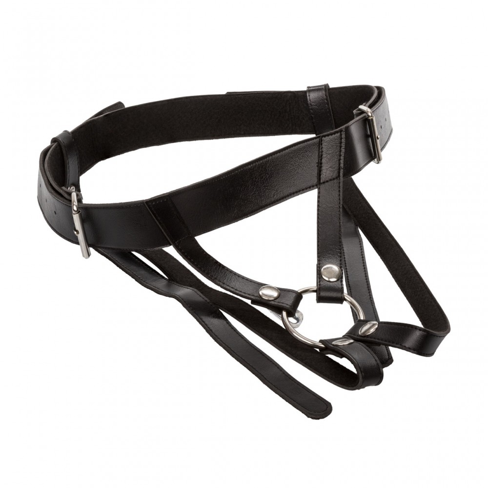 Страпон - Трусики для страпона CalExotics Universal Love Rider Premium Ring Harness - Black 3