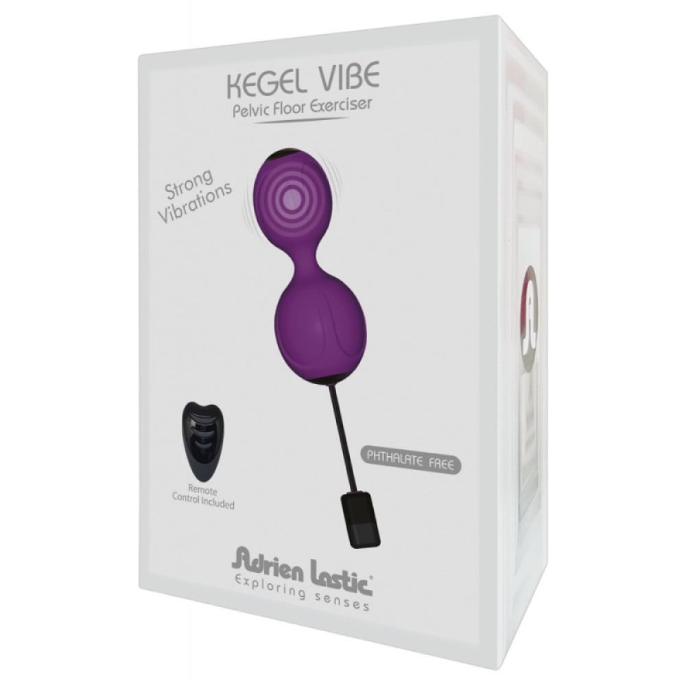 Разное - Вагинальные шарики с вибрацией и пультом Adrien Lastic силиконовые, фиолетовые 4
