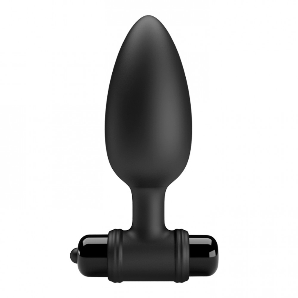Анальные игрушки с вибрацией - Анальный вибратор пробка PRETTY LOVE черный, 11.8 х 3.8 см 1