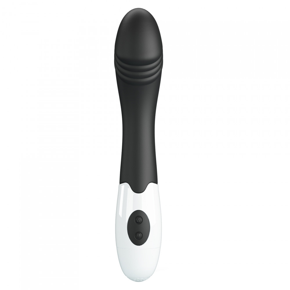 Стимулятор точки G - Вибратор для точки G Pretty Love Elemental Vibrator черно-белый, 19 х 3.2 см 3