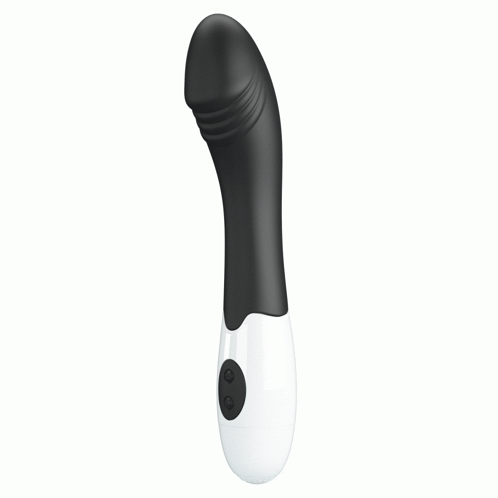 Стимулятор точки G - Вибратор для точки G Pretty Love Elemental Vibrator черно-белый, 19 х 3.2 см 1
