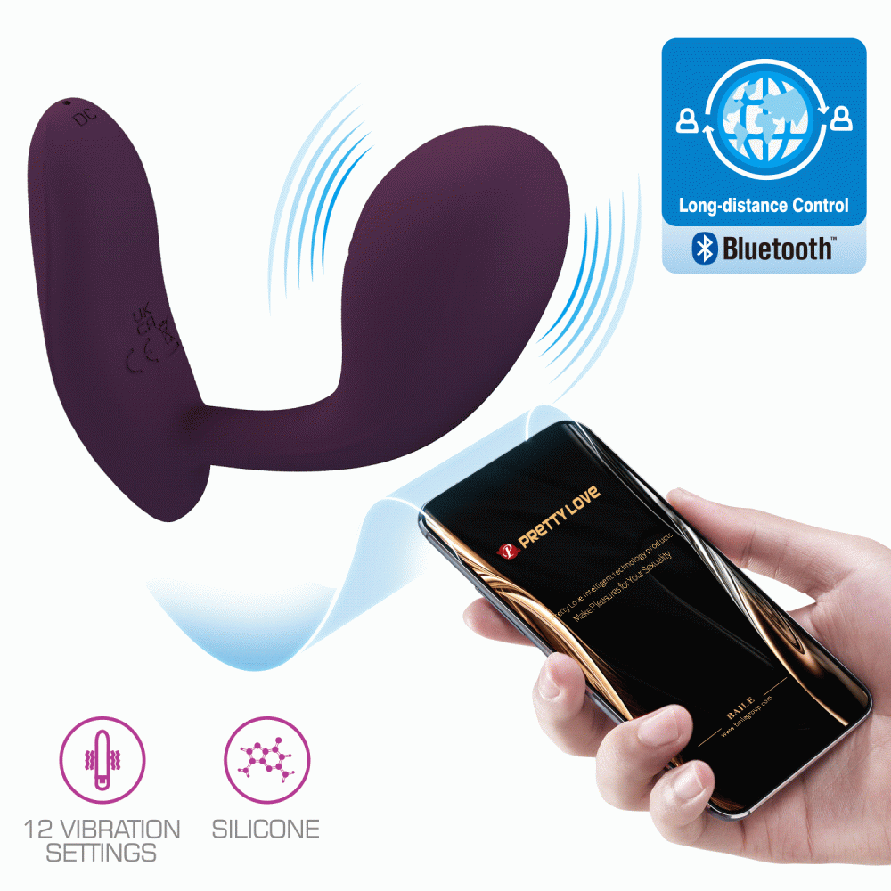 - Вибромассажер серии G-Spot APP от Pretty Love - Baird Purple, BI-014992HP-1 10