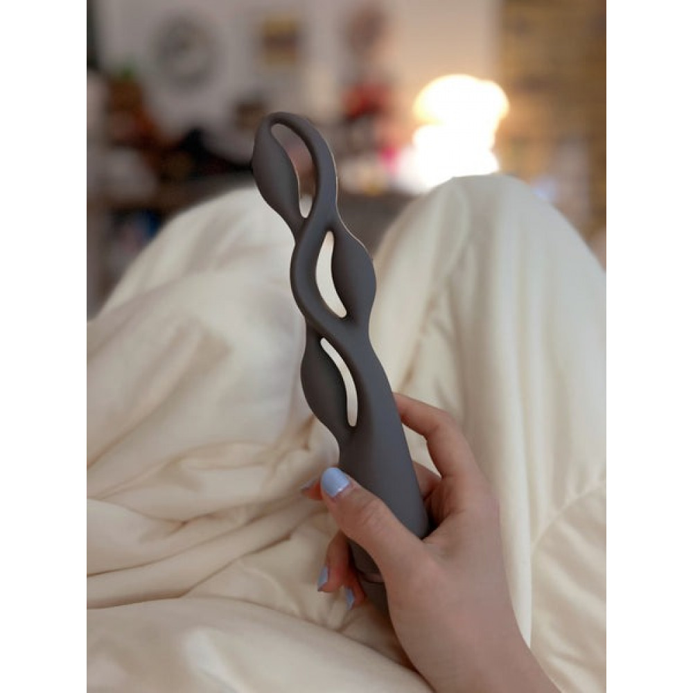 Різне - Імпульсний вібратор з ефектом пульсації UPKO UEROS для тривимірної стимуляції, коричневий 17