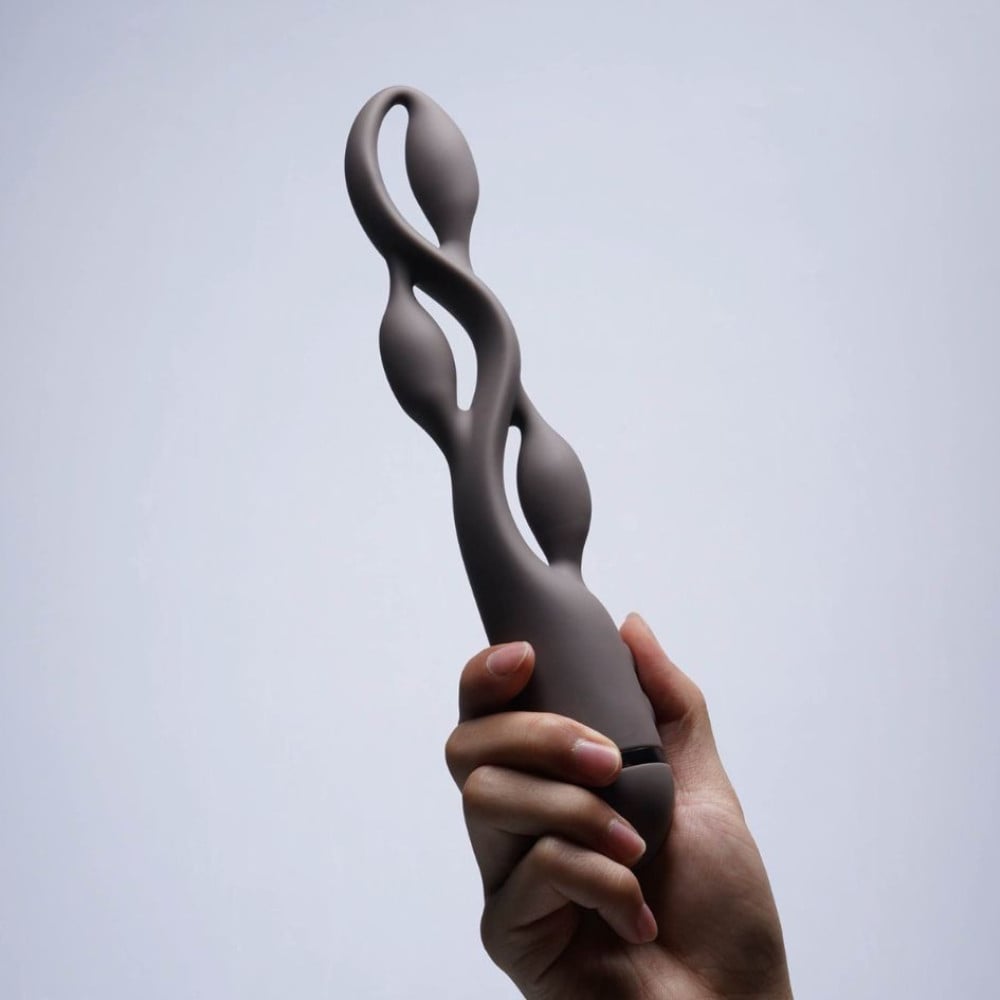 Різне - Імпульсний вібратор з ефектом пульсації UPKO UEROS для тривимірної стимуляції, коричневий 19