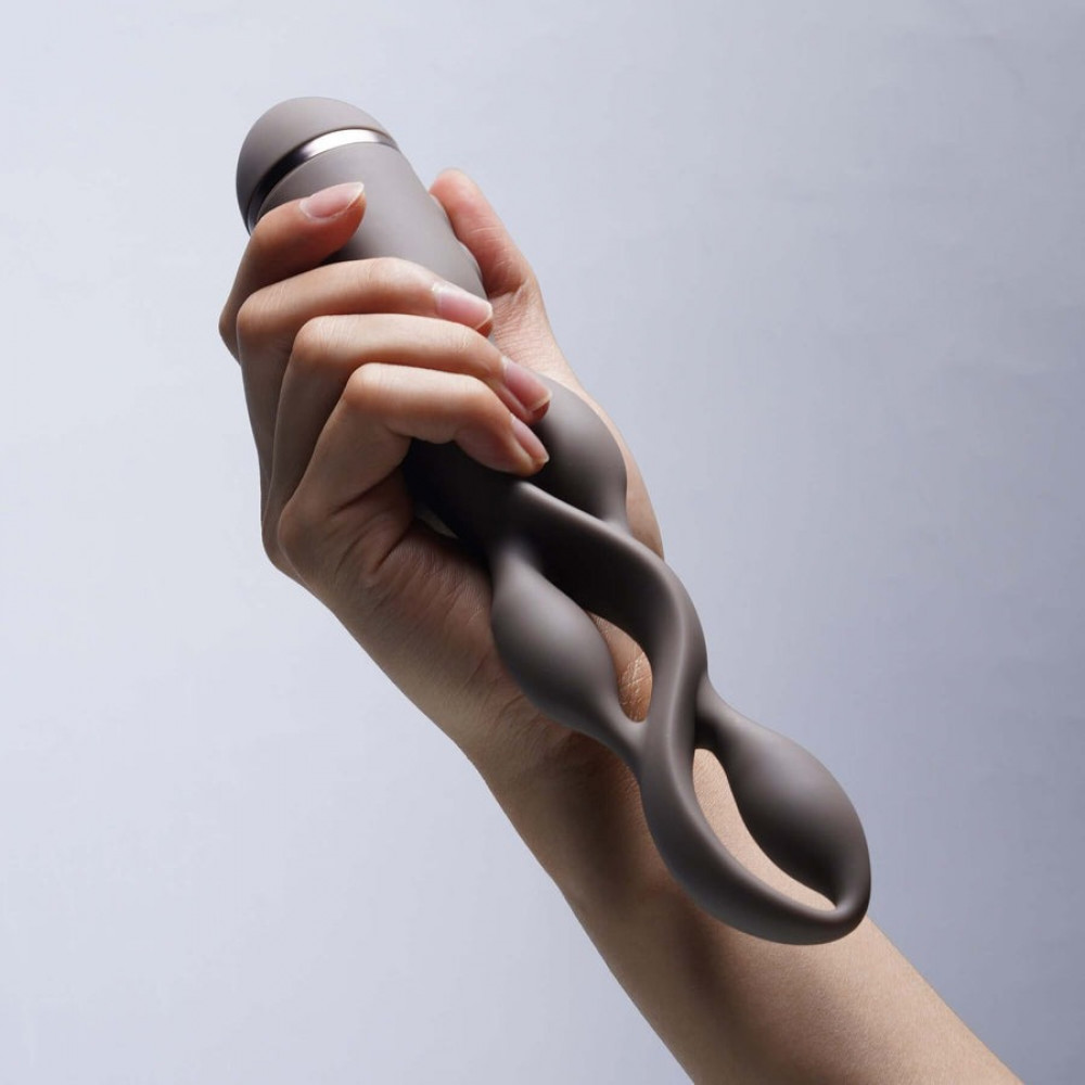 Різне - Імпульсний вібратор з ефектом пульсації UPKO UEROS для тривимірної стимуляції, коричневий 11