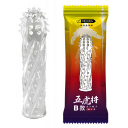 Стимулююча насадка-презерватив Meleon AR034 E