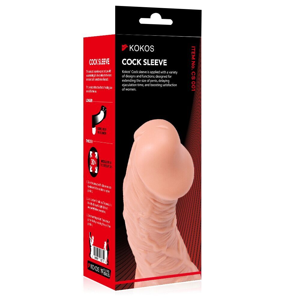 Секс игрушки - Насадка на член Kokos Cock Sleeve CS 001 L (мятая упаковка!!!) 3