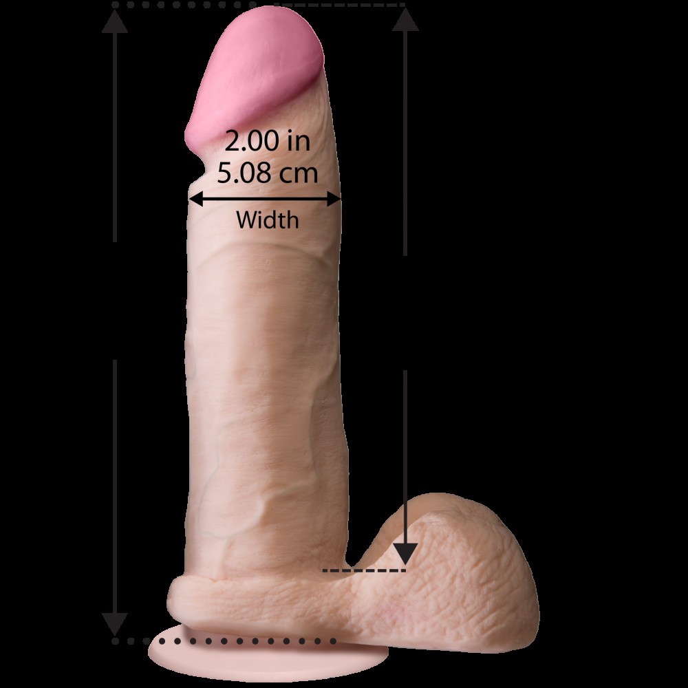 Секс игрушки - Фаллоимитатор Doc Johnson The Realistic Cock 8 inch White - ULTRASKYN, Vack-U-Lock (мятая упаковка!!!) 4