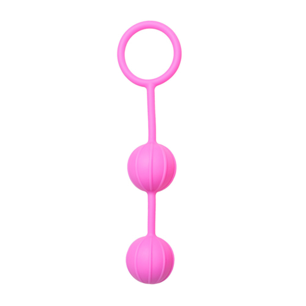 Вагинальные шарики - Вагинальные шарики Easytoys Vertical Ribbed Geisha розовые