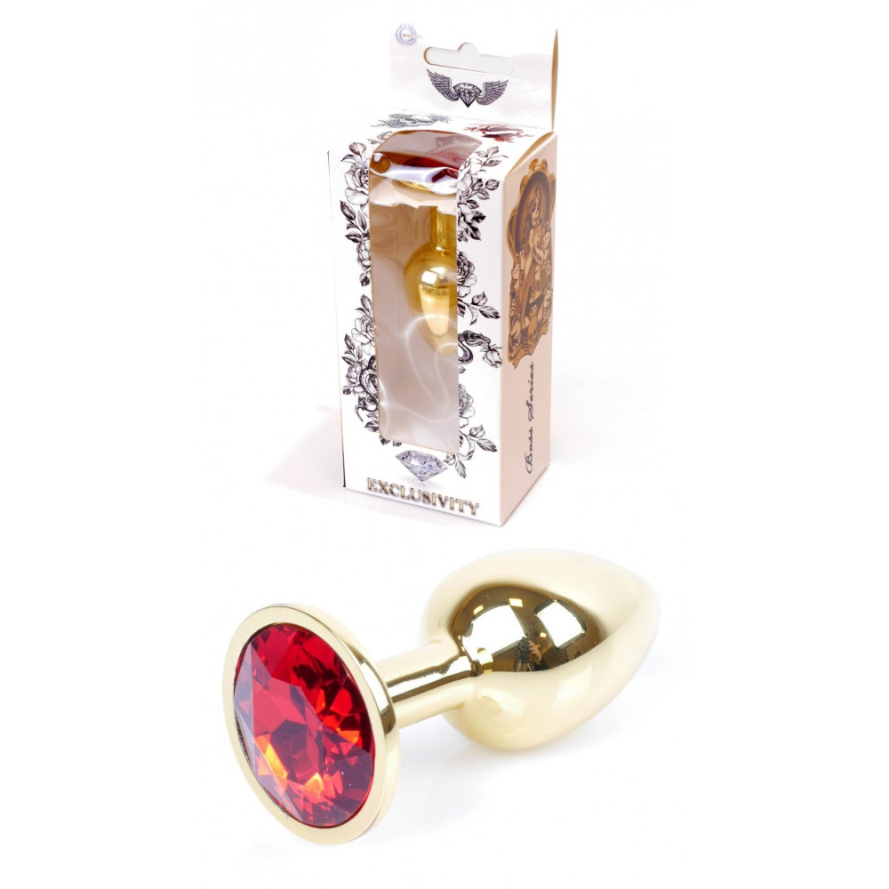 Анальные игрушки - Анальная пробка Boss Series - Jewellery Gold PLUG Red S, BS6400019