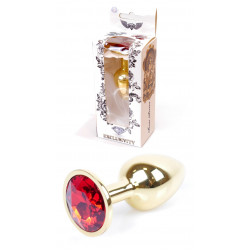 Анальная пробка Boss Series - Jewellery Gold PLUG Red S, BS6400019