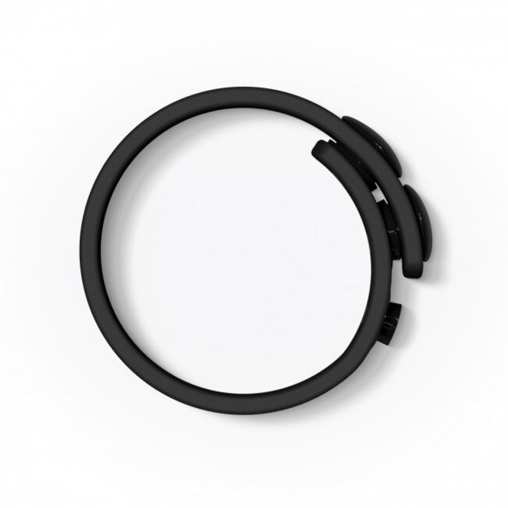 Эрекционное кольцо - Регулируемое эрекционное кольцо на кнопках Love To Love HERO RING - BLACK ONYX 7