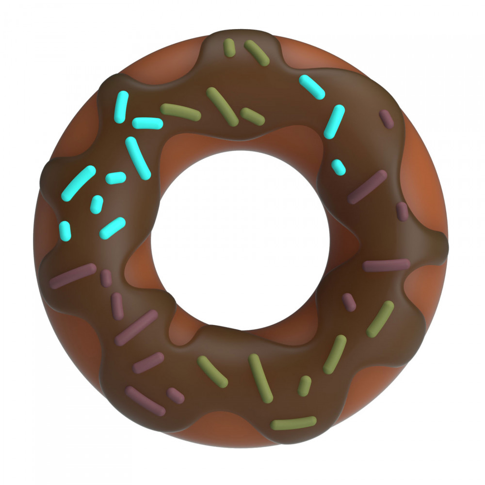  - Ерекційне кільце Crazy Bull - Choco Super Donut Silicone Cock Ring, BI-210344 1